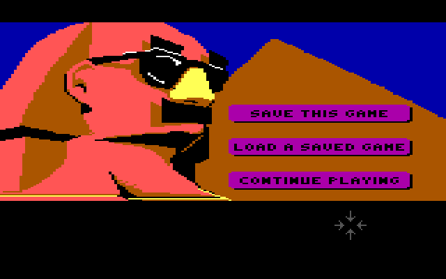 Zak McKracken and the Alien Mindbenders IBM PC/Compatibles Screenshot: The load/save screen.
