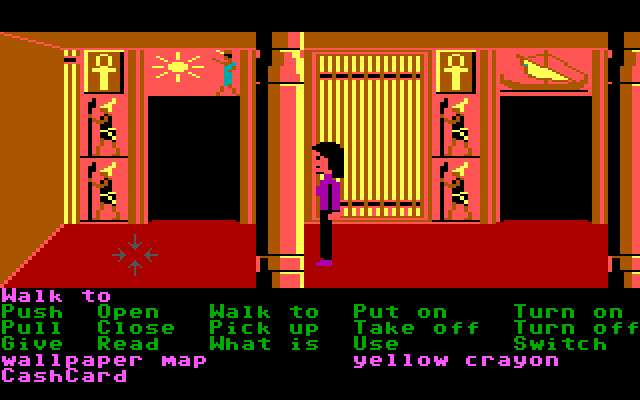 Zak McKracken and the Alien Mindbenders IBM PC/Compatibles Screenshot: There's another maze inside the sphinx.