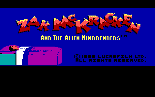 Zak McKracken and the Alien Mindbenders IBM PC/Compatibles Screenshot: Title screen.