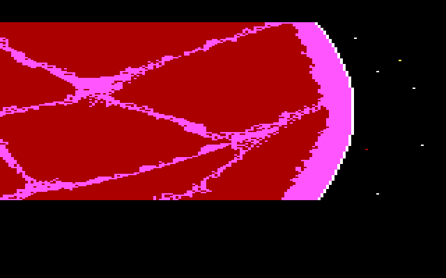 Zak McKracken and the Alien Mindbenders IBM PC/Compatibles Screenshot: Introduction; meanwhile, on mars...