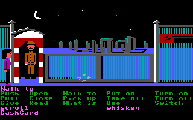 Zak McKracken and the Alien Mindbenders IBM PC/Compatibles Screenshot: Meanwhile, in London...