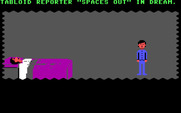 Zak McKracken and the Alien Mindbenders for IBM PC/Compatibles - Zak has a strange dream during the opening sequence.