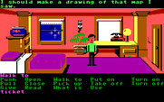 Zak McKracken and the Alien Mindbenders for IBM PC/Compatibles - The game begins in Zak's bedroom.