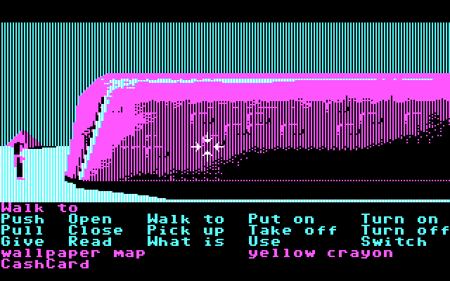 Zak McKracken and the Alien Mindbenders IBM PC/Compatibles Screenshot: There has to be an entrance hidden somewhere...