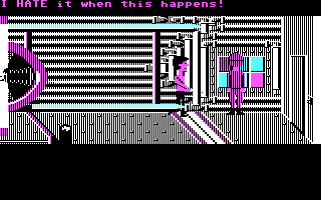 Zak McKracken and the Alien Mindbenders IBM PC/Compatibles Screenshot: Pay attention to the sequence of buttons pushed...