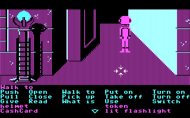 Zak McKracken and the Alien Mindbenders IBM PC/Compatibles Screenshot: The entrance to yet another maze...