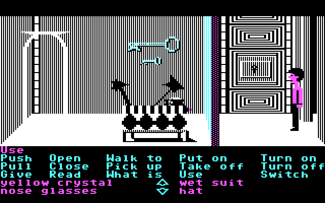 Zak McKracken and the Alien Mindbenders IBM PC/Compatibles Screenshot: Found some giant keys! How do I reach them?