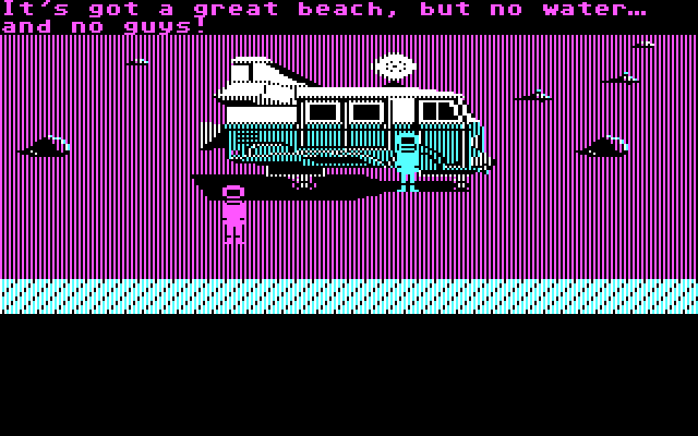 Zak McKracken and the Alien Mindbenders IBM PC/Compatibles Screenshot: Introducing our two Yale coeds...