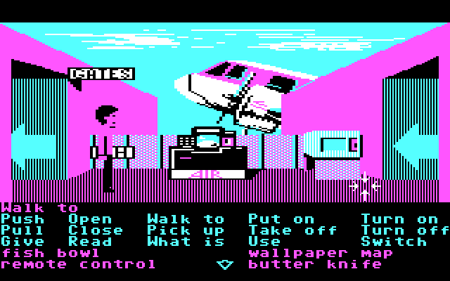 Zak McKracken and the Alien Mindbenders IBM PC/Compatibles Screenshot: Arrived at my destination...