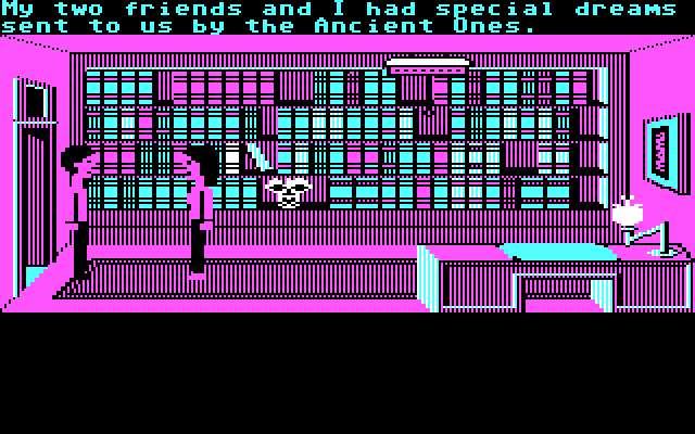 Zak McKracken and the Alien Mindbenders IBM PC/Compatibles Screenshot: More of the story is revealed...