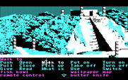 Zak McKracken and the Alien Mindbenders for IBM PC/Compatibles - Outside a pyramid, Time to start one of the mazes in the game...