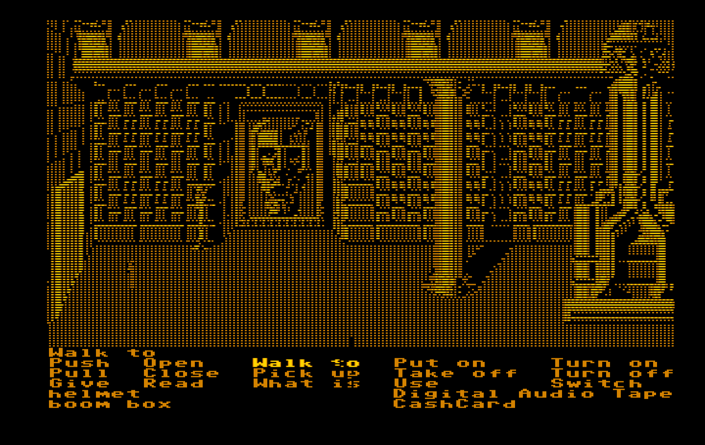 Zak McKracken and the Alien Mindbenders IBM PC/Compatibles Screenshot: The great hall...this room is huge!