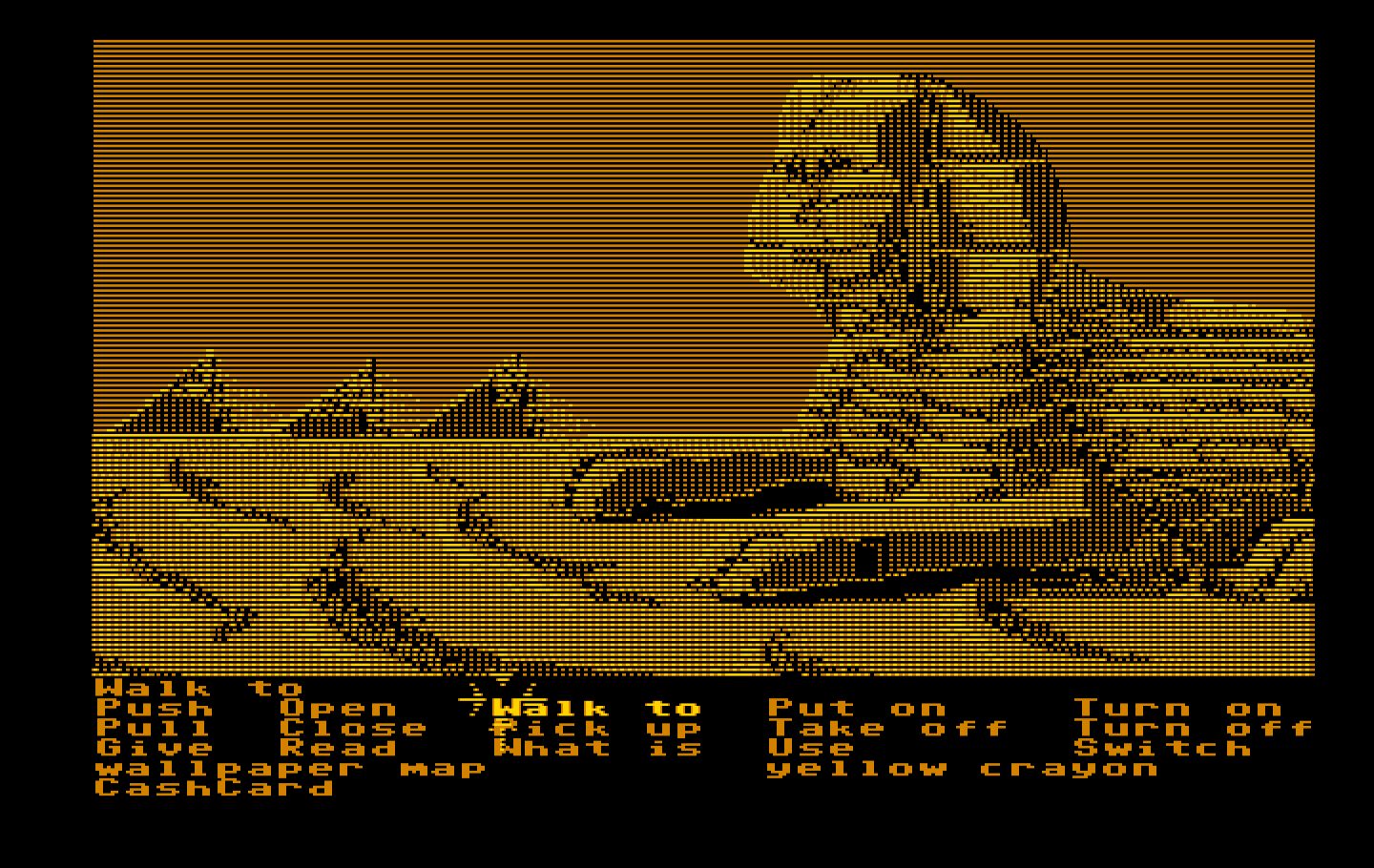 Zak McKracken and the Alien Mindbenders IBM PC/Compatibles Screenshot: A giant sphinx!