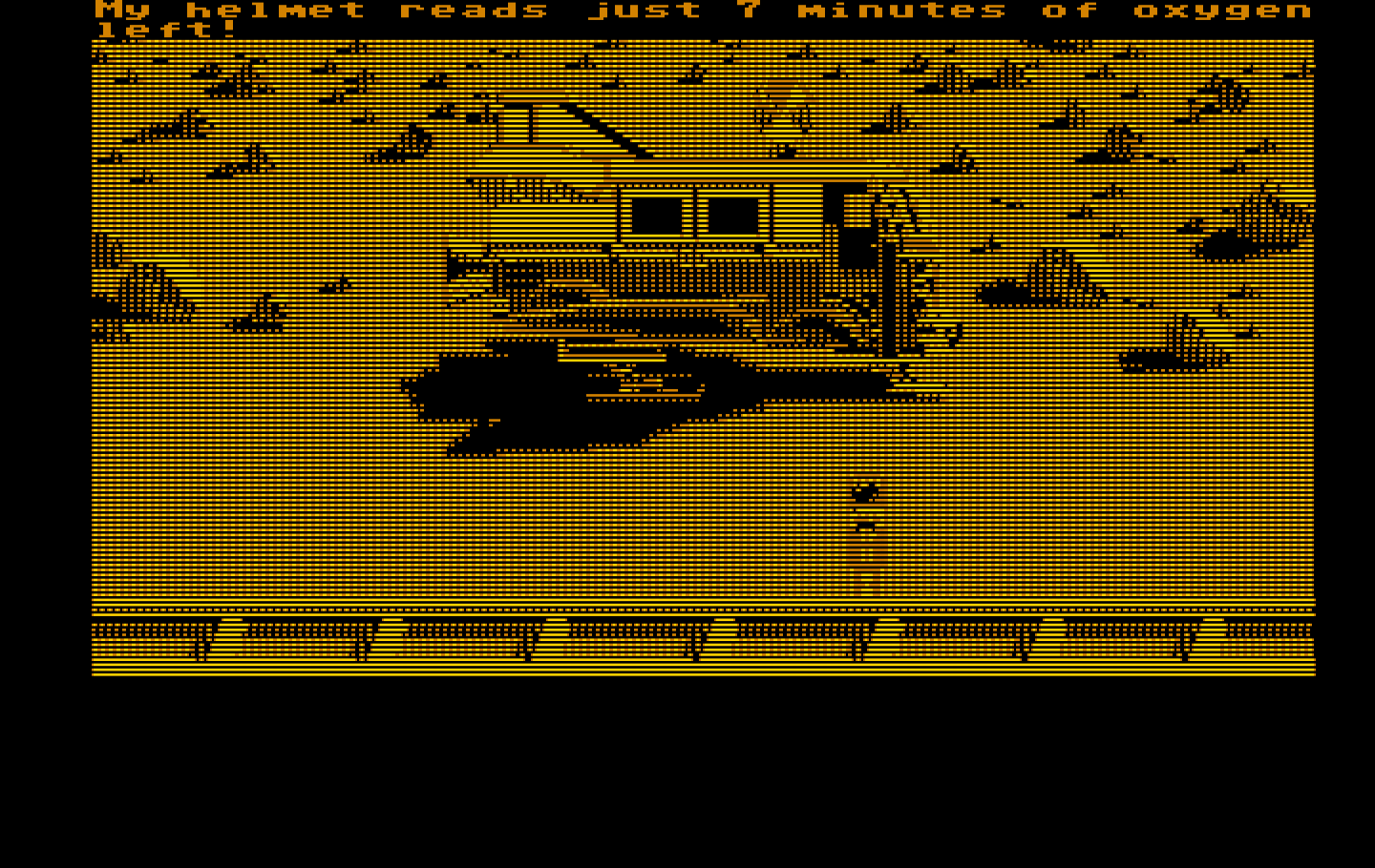 Zak McKracken and the Alien Mindbenders IBM PC/Compatibles Screenshot: Make sure none of your characters run out of air on Mars...
