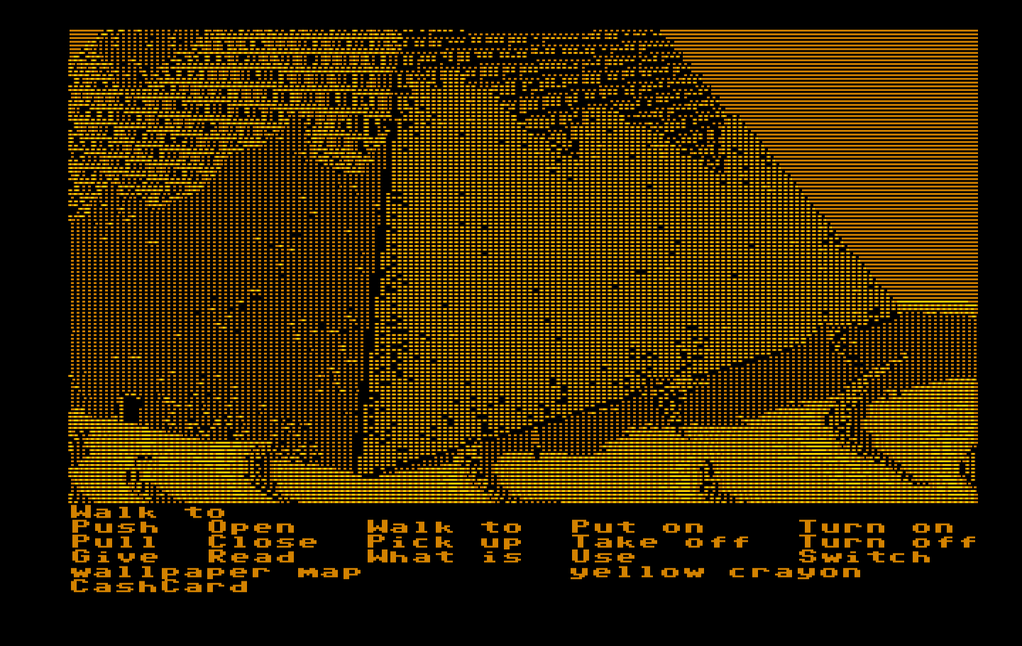 Zak McKracken and the Alien Mindbenders IBM PC/Compatibles Screenshot: Outside a pyramid...