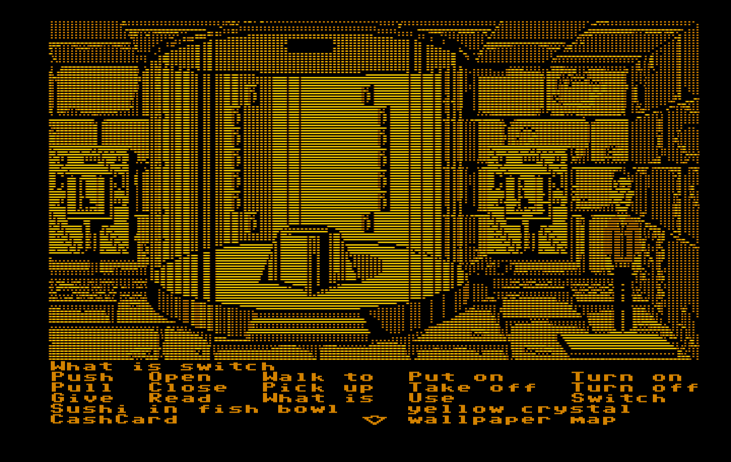 Zak McKracken and the Alien Mindbenders IBM PC/Compatibles Screenshot: Hmm, what do those giant switches do?