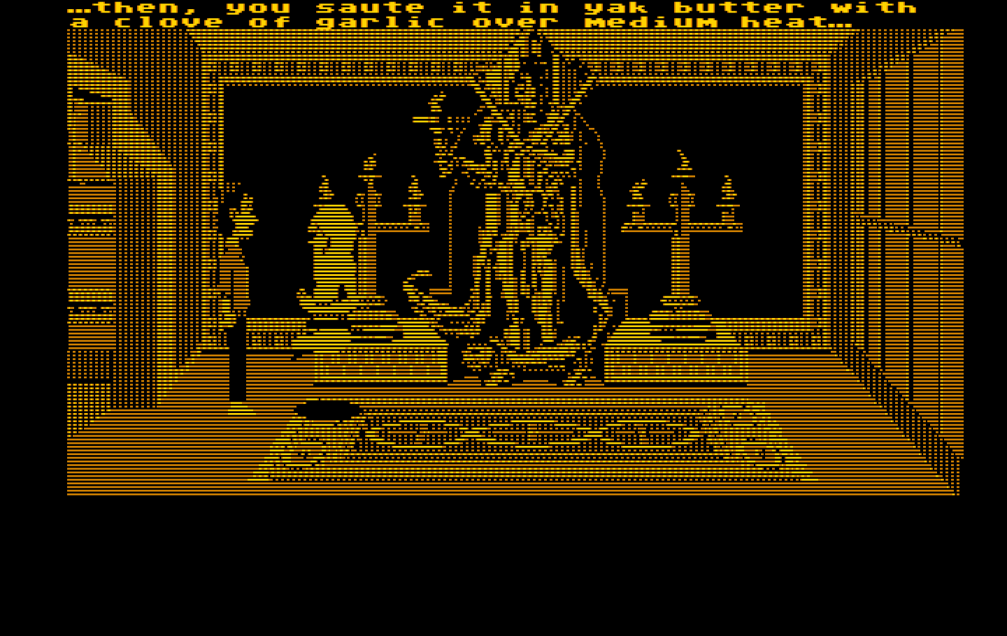 Zak McKracken and the Alien Mindbenders IBM PC/Compatibles Screenshot: The guru teaches you some useful skills...
