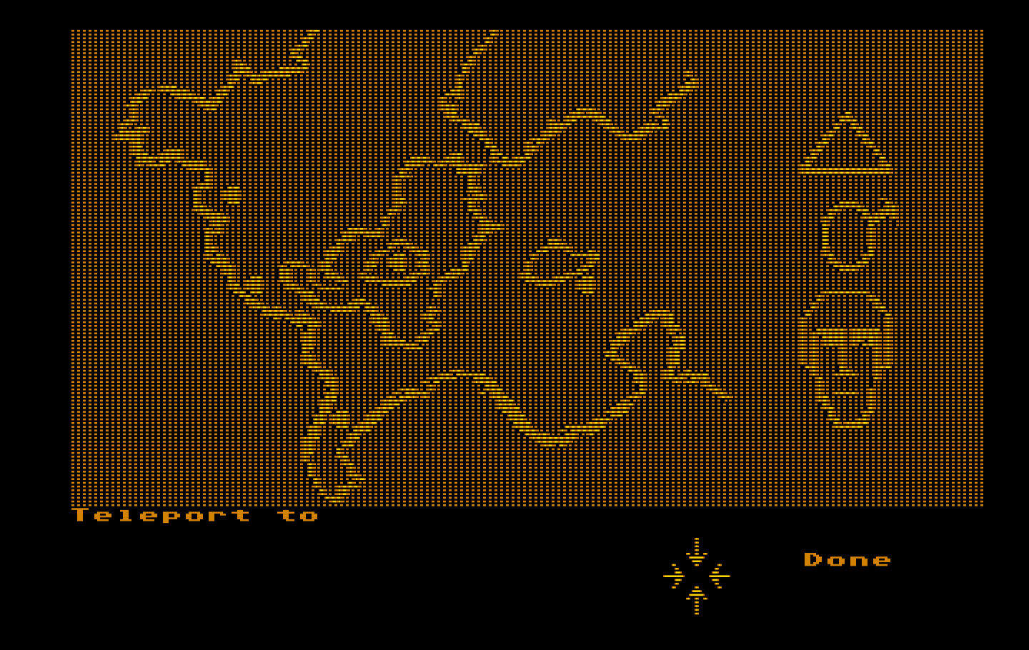 Zak McKracken and the Alien Mindbenders IBM PC/Compatibles Screenshot: The yellow crystal can be used to teleport to locations on your map.