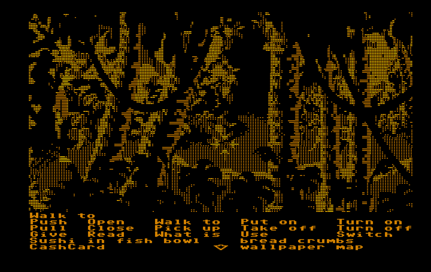Zak McKracken and the Alien Mindbenders IBM PC/Compatibles Screenshot: Start of a jungle maze.