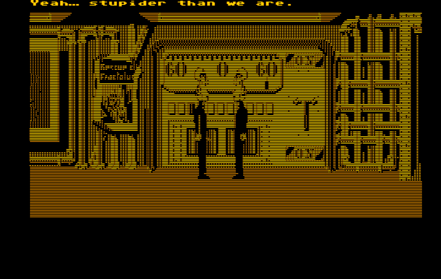 Zak McKracken and the Alien Mindbenders IBM PC/Compatibles Screenshot: A cut scene shows what's going on elsewhere...