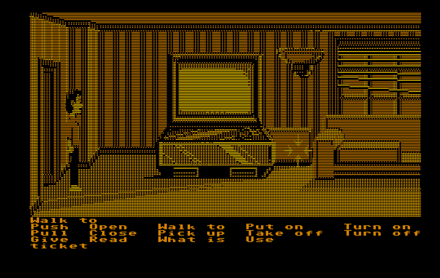 Zak McKracken and the Alien Mindbenders IBM PC/Compatibles Screenshot: Zak's living room...