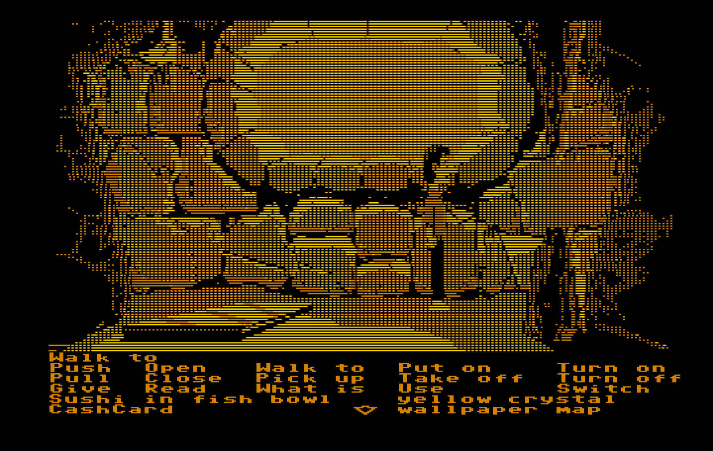 Zak McKracken and the Alien Mindbenders IBM PC/Compatibles Screenshot: Meanwhile, Zak finds some useful items in this cave...