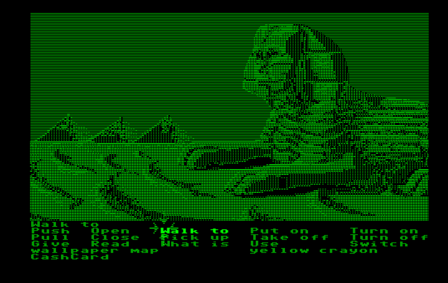 Zak McKracken and the Alien Mindbenders IBM PC/Compatibles Screenshot: A giant sphinx!