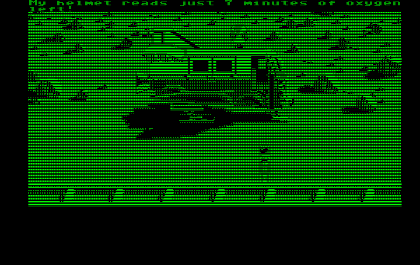 Zak McKracken and the Alien Mindbenders IBM PC/Compatibles Screenshot: Make sure none of your characters run out of air on Mars...