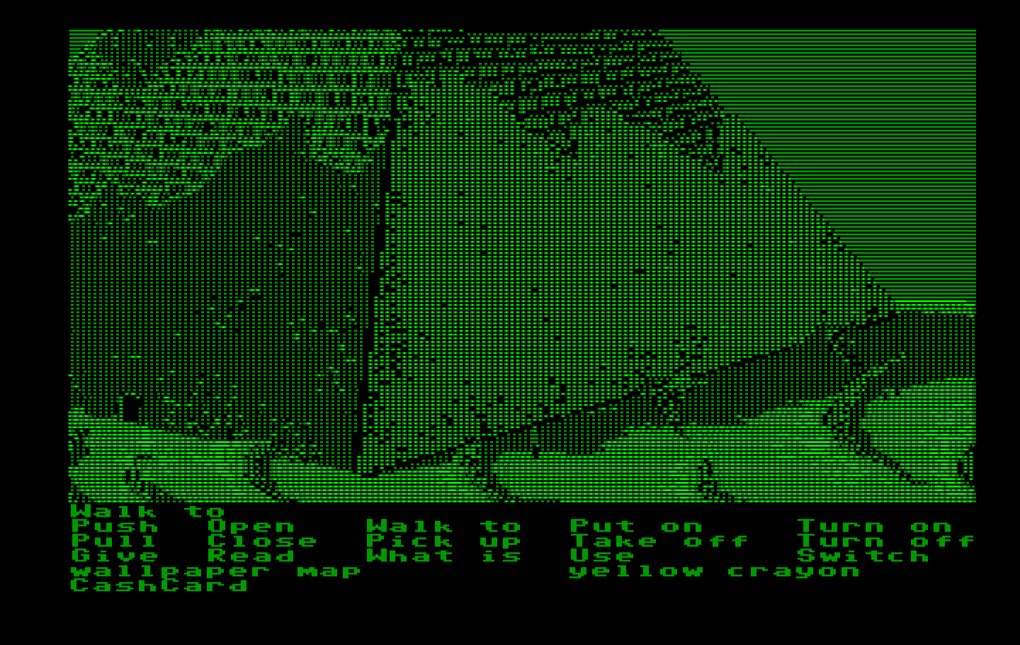 Zak McKracken and the Alien Mindbenders IBM PC/Compatibles Screenshot: Outside a pyramid...