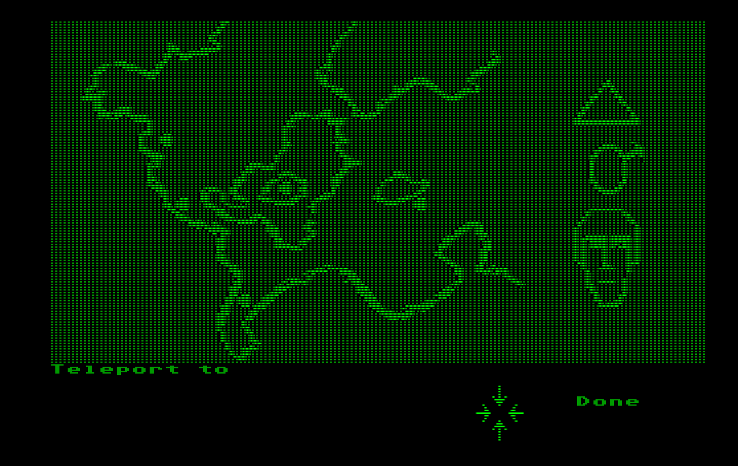 Zak McKracken and the Alien Mindbenders IBM PC/Compatibles Screenshot: The yellow crystal can be used to teleport to locations on your map.