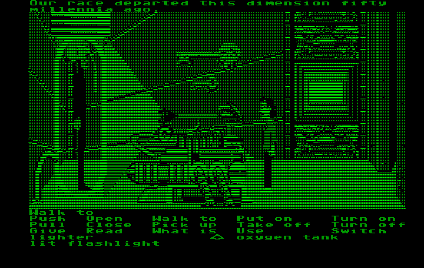 Zak McKracken and the Alien Mindbenders IBM PC/Compatibles Screenshot: A little bit more of the story is discovered...