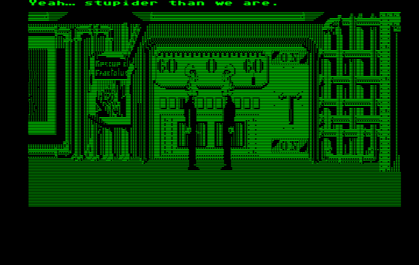 Zak McKracken and the Alien Mindbenders IBM PC/Compatibles Screenshot: A cut scene shows what's going on elsewhere...