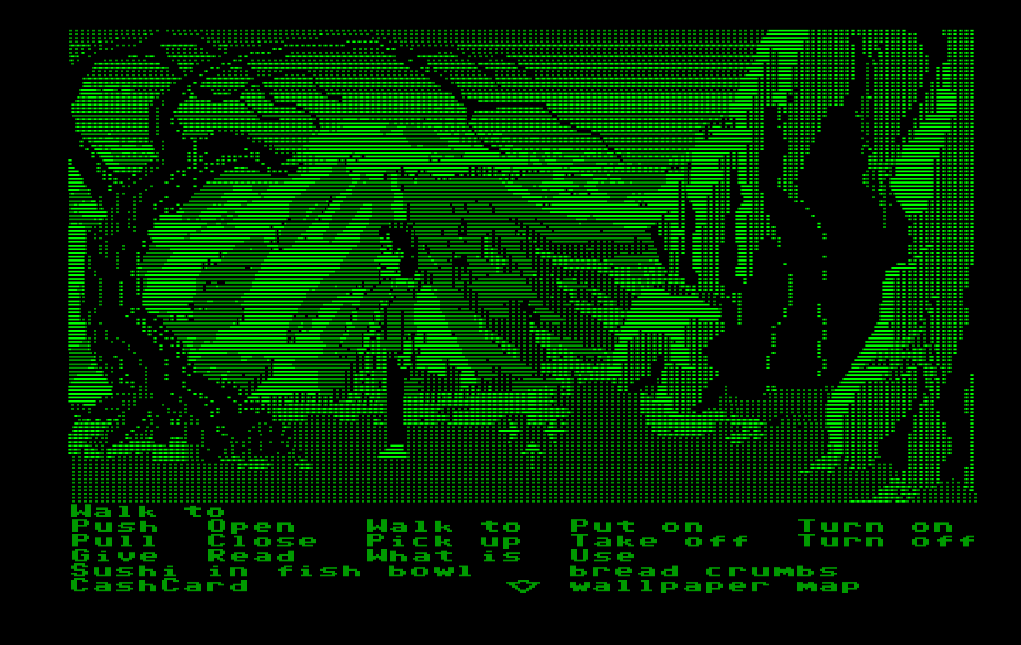 Zak McKracken and the Alien Mindbenders IBM PC/Compatibles Screenshot: Welcome to Seattle, home of the two-headed squirrel...
