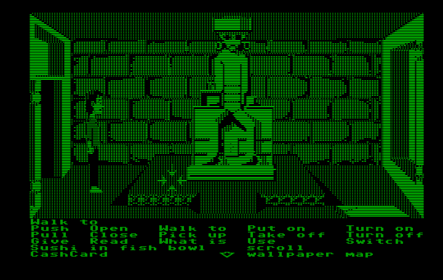 Zak McKracken and the Alien Mindbenders IBM PC/Compatibles Screenshot: Looks like I found part of a crystal...