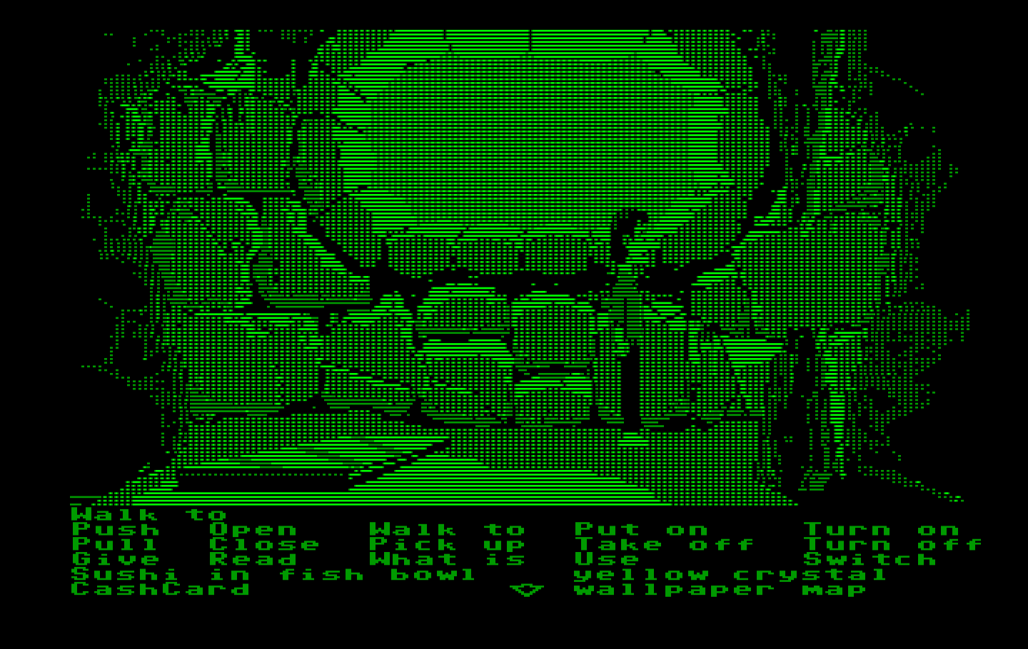 Zak McKracken and the Alien Mindbenders IBM PC/Compatibles Screenshot: Meanwhile, Zak finds some useful items in this cave...