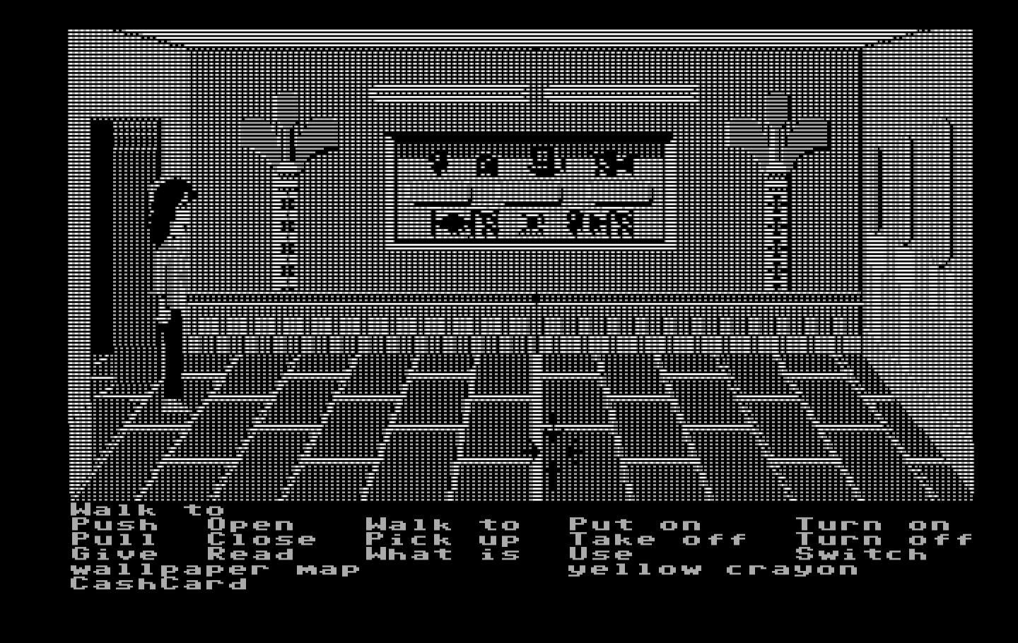 Zak McKracken and the Alien Mindbenders IBM PC/Compatibles Screenshot: Hmm, this room looks interesting...