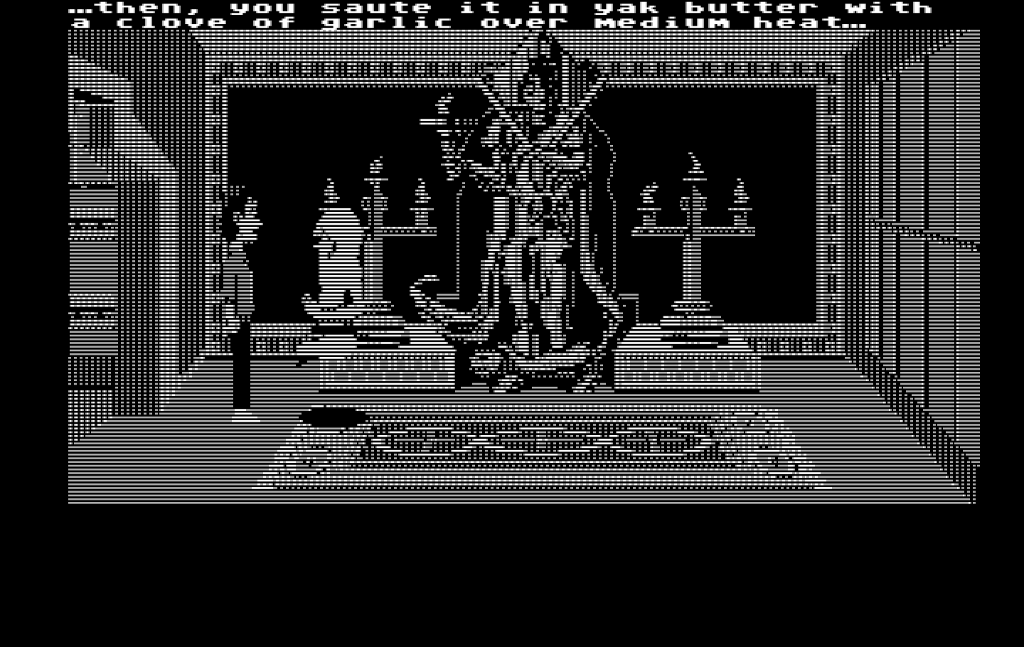 Zak McKracken and the Alien Mindbenders IBM PC/Compatibles Screenshot: The guru teaches you some useful skills...