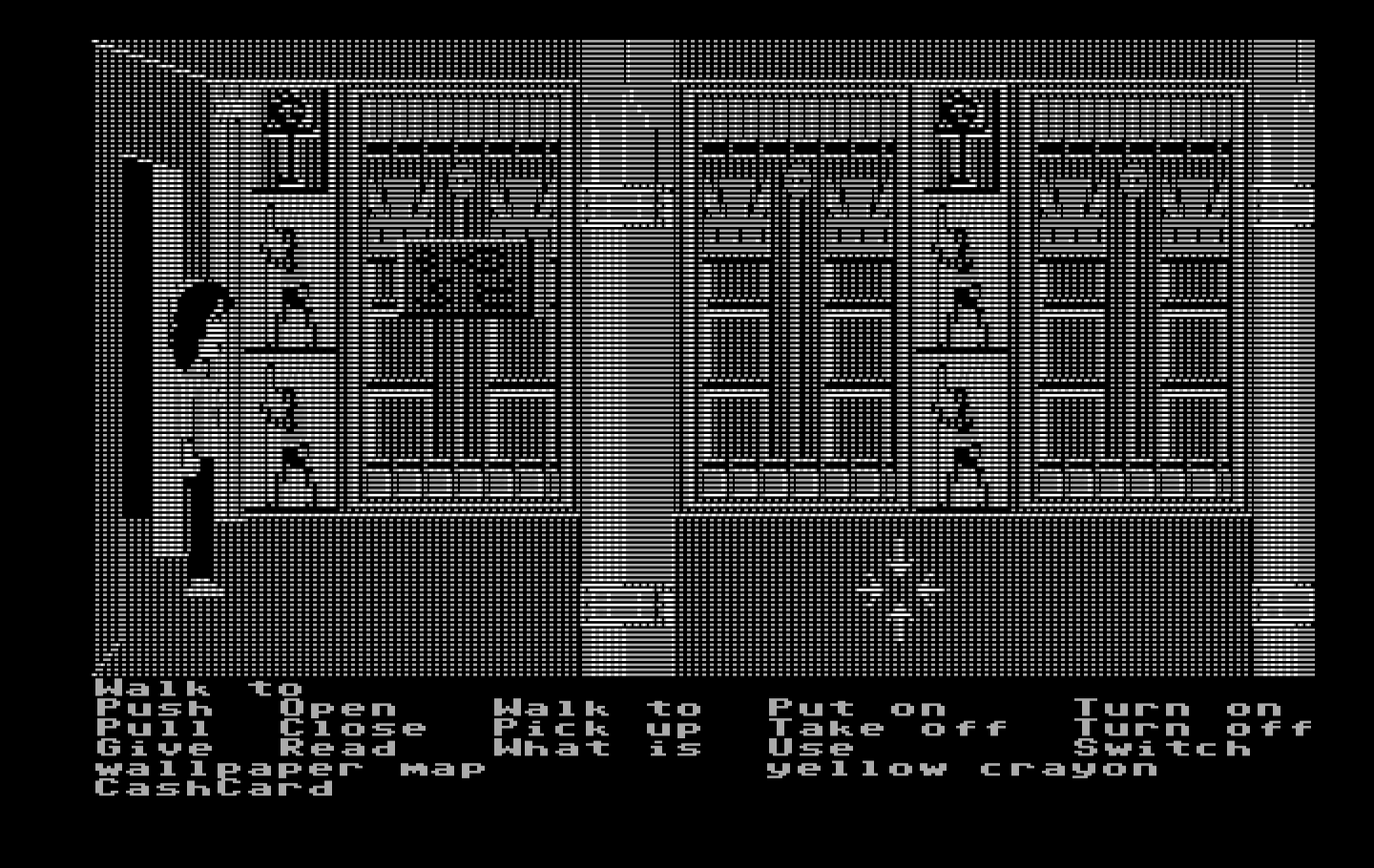 Zak McKracken and the Alien Mindbenders IBM PC/Compatibles Screenshot: The start of the maze in the sphinx.