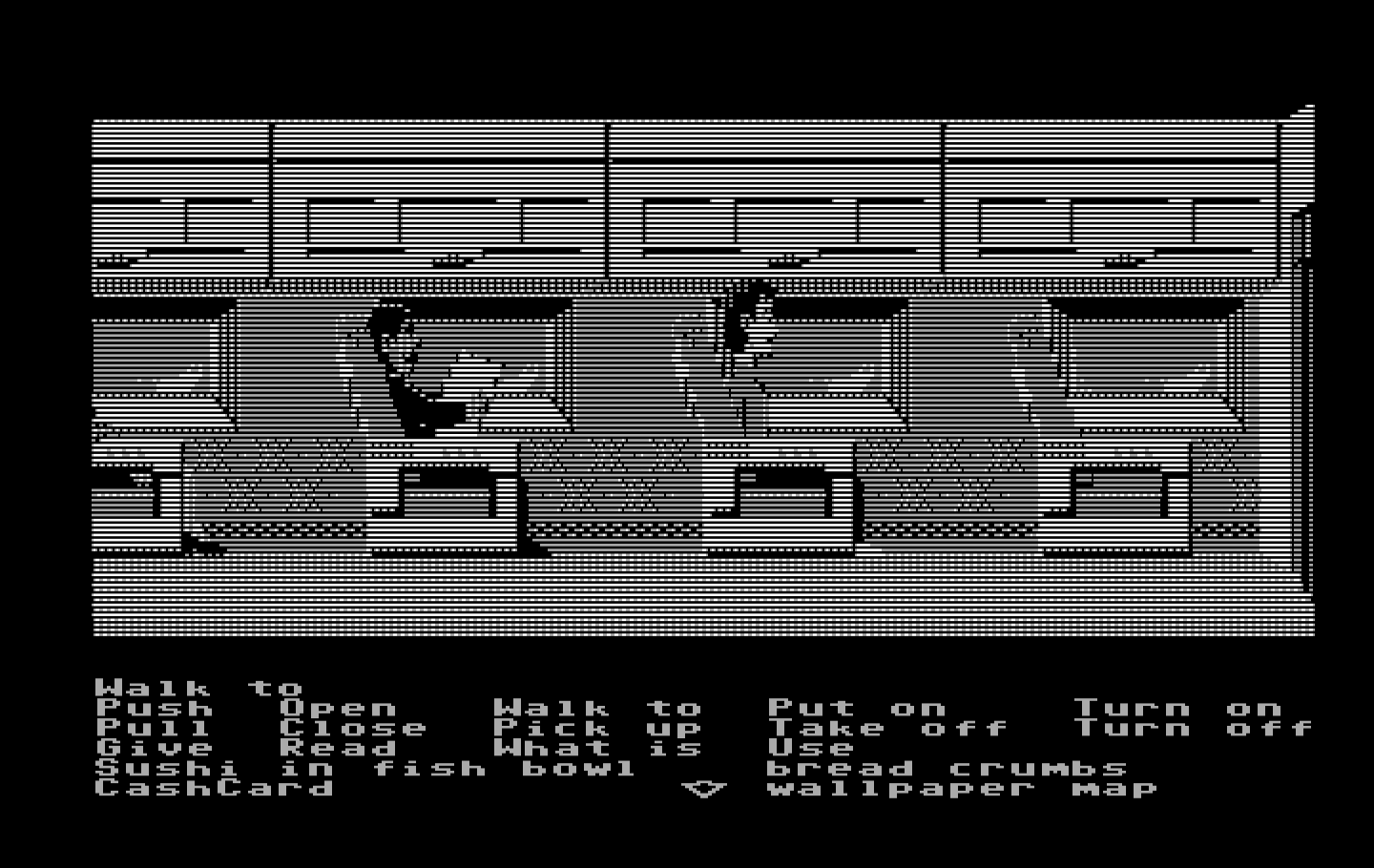 Zak McKracken and the Alien Mindbenders IBM PC/Compatibles Screenshot: Flying to my destination...