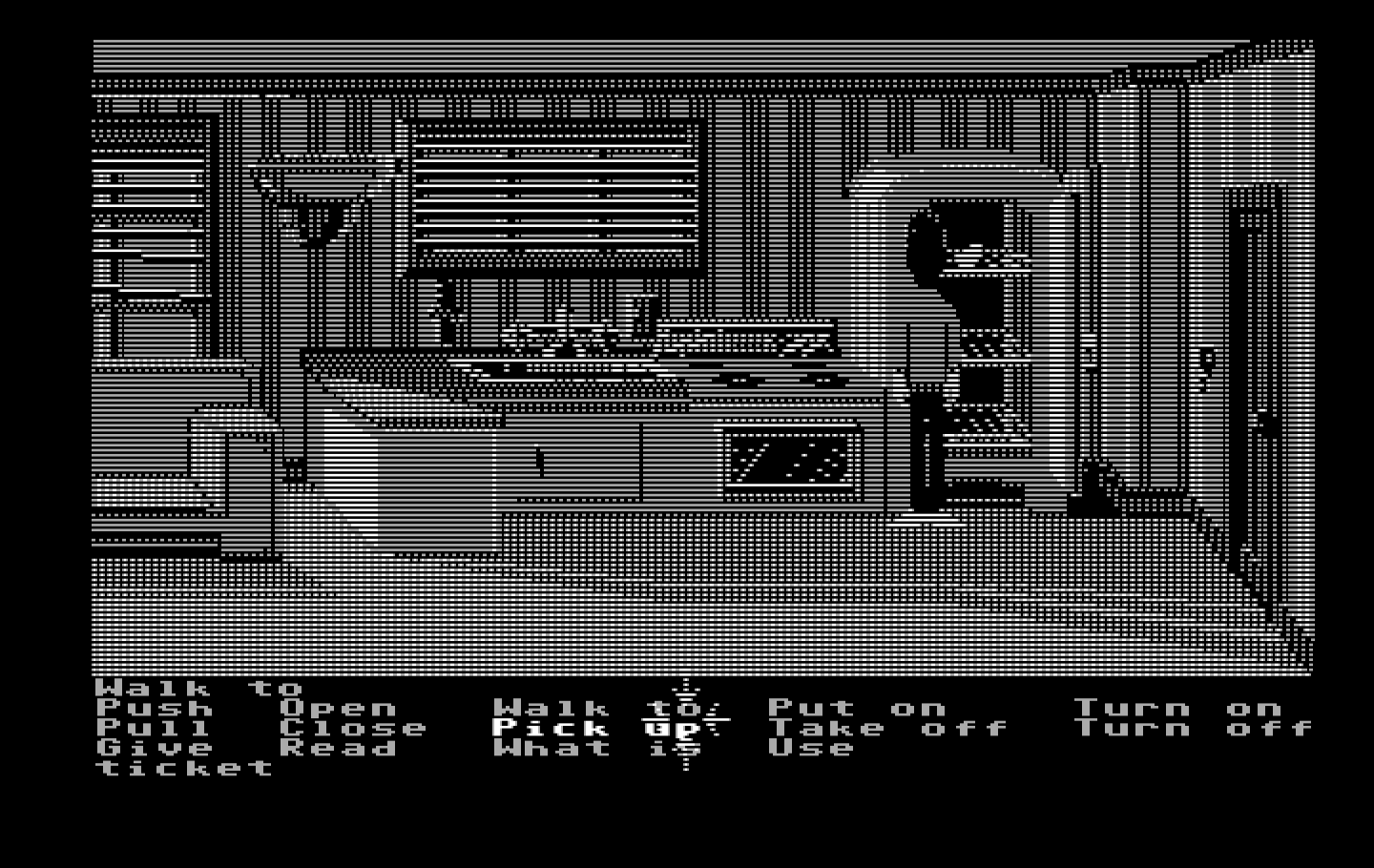 Zak McKracken and the Alien Mindbenders IBM PC/Compatibles Screenshot: Picking up some useful items in the kitchen...