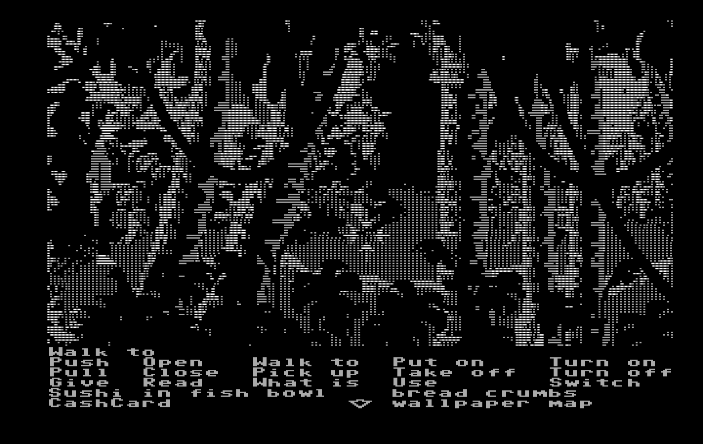 Zak McKracken and the Alien Mindbenders IBM PC/Compatibles Screenshot: Start of a jungle maze.