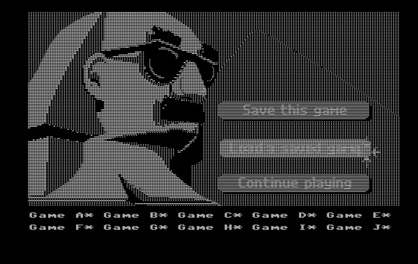 Zak McKracken and the Alien Mindbenders IBM PC/Compatibles Screenshot: The load/save screen.