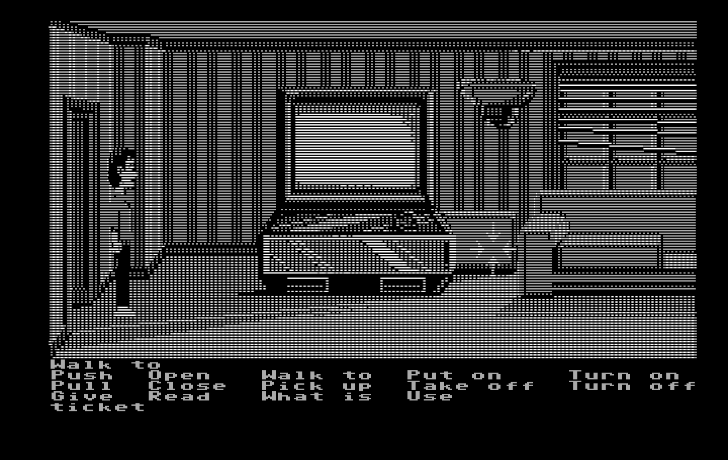 Zak McKracken and the Alien Mindbenders IBM PC/Compatibles Screenshot: Zak's living room...