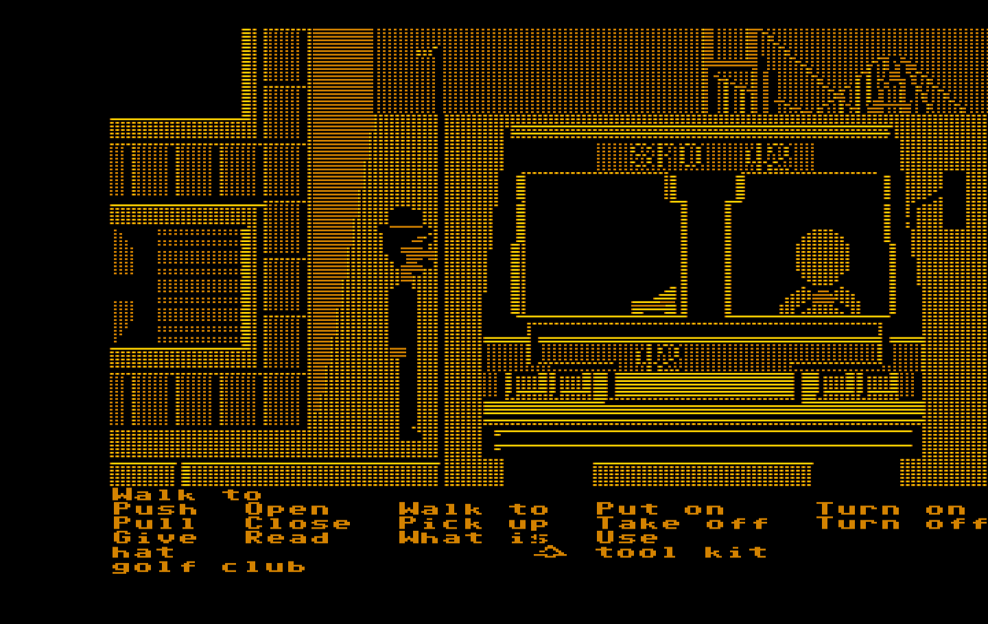Zak McKracken and the Alien Mindbenders IBM PC/Compatibles Screenshot: The bus driver is asleep; I need to wake him up!