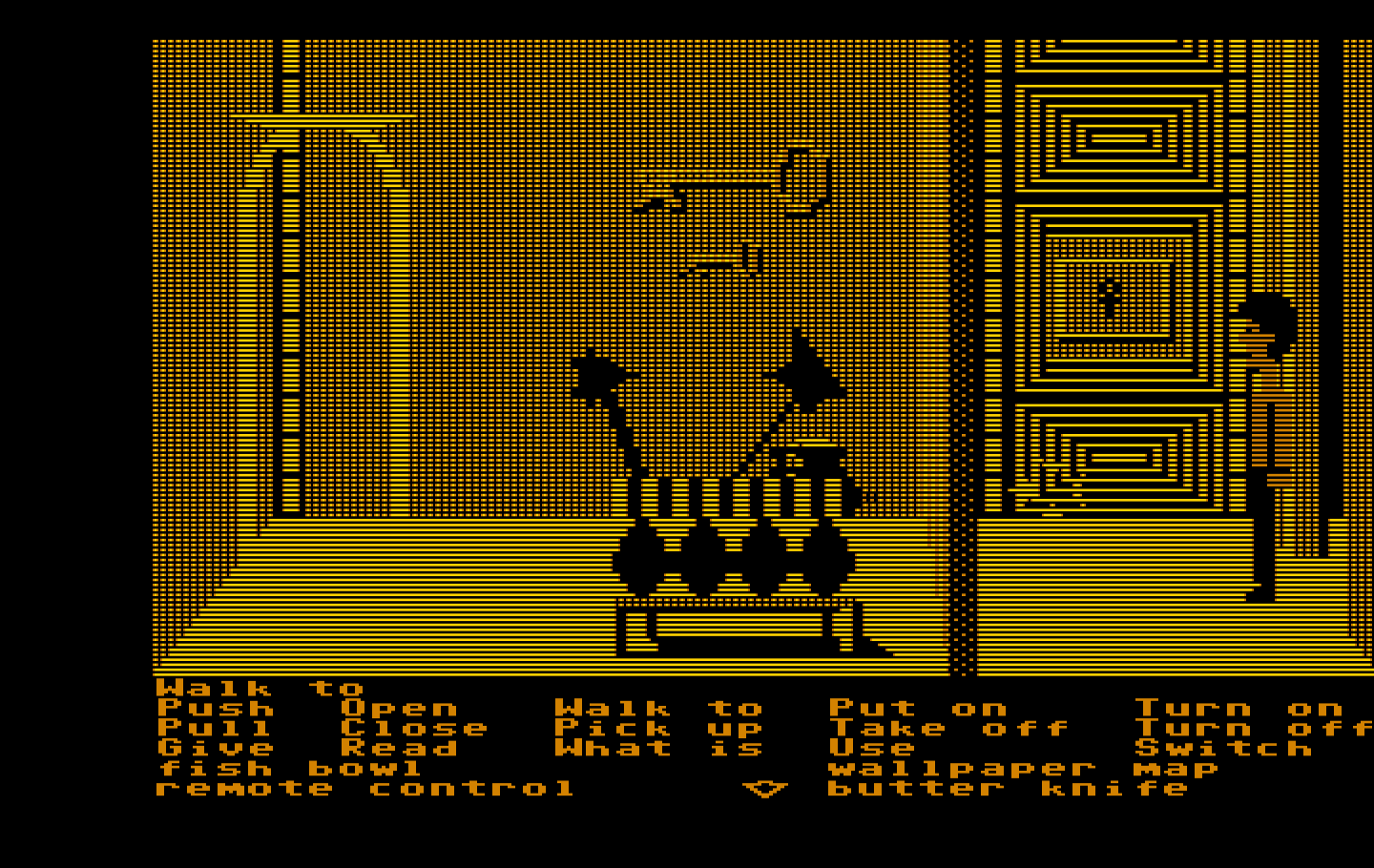 Zak McKracken and the Alien Mindbenders IBM PC/Compatibles Screenshot: Some giant keys! How can I reach them?