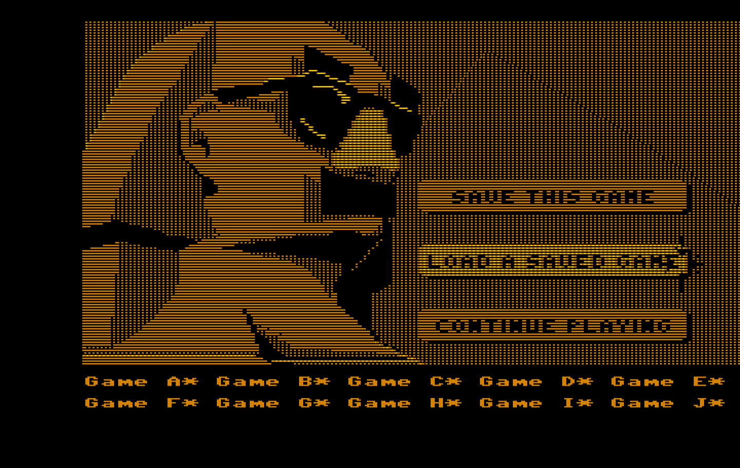 Zak McKracken and the Alien Mindbenders IBM PC/Compatibles Screenshot: The load/save screen.