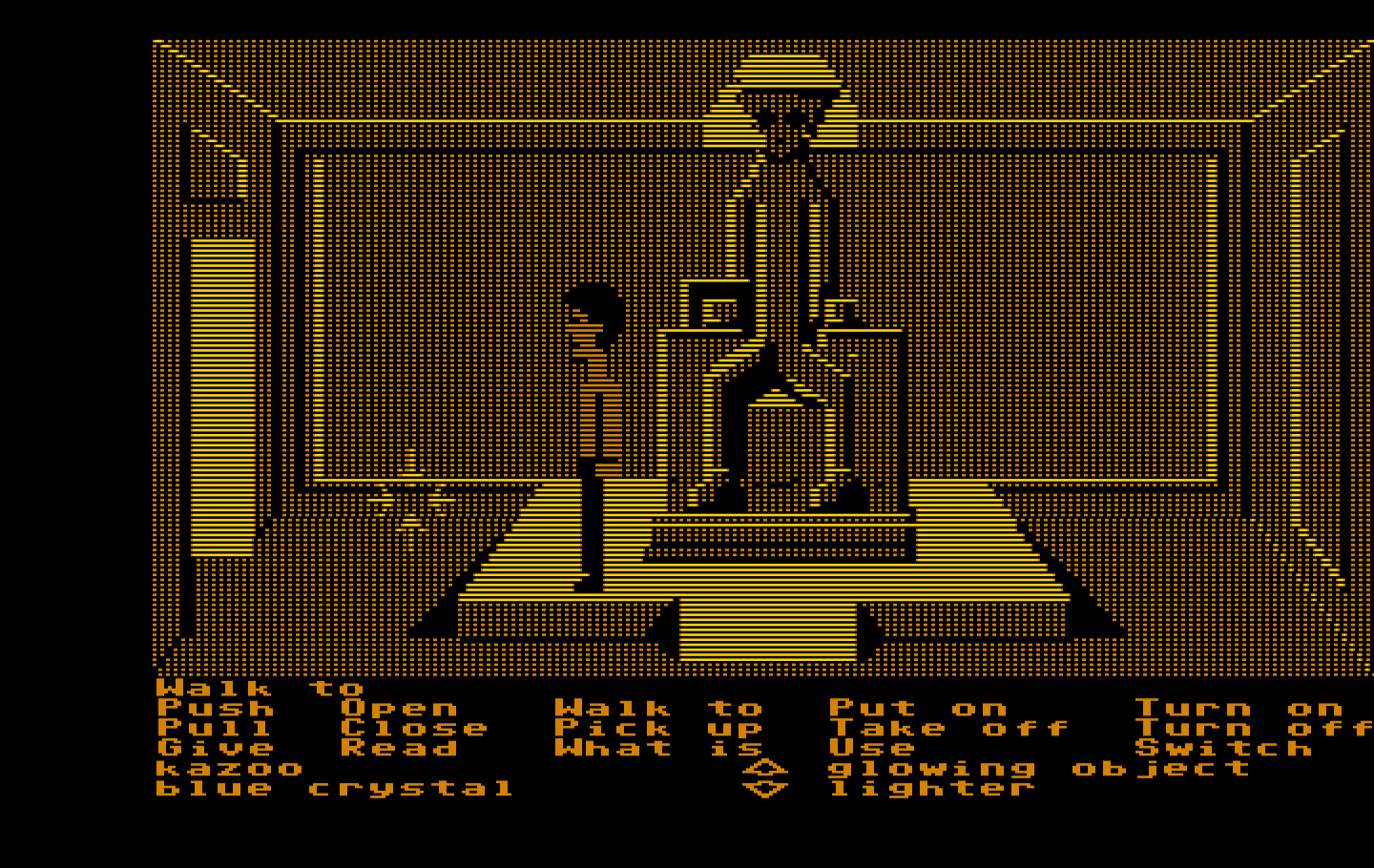 Zak McKracken and the Alien Mindbenders IBM PC/Compatibles Screenshot: Found another hidden temple room.