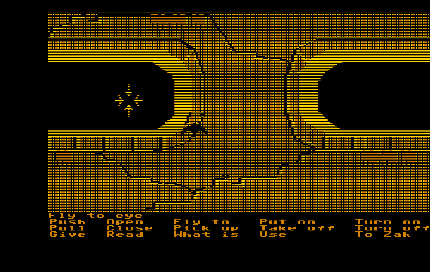 Zak McKracken and the Alien Mindbenders IBM PC/Compatibles Screenshot: As a bird I can explore places that can't be walked to.