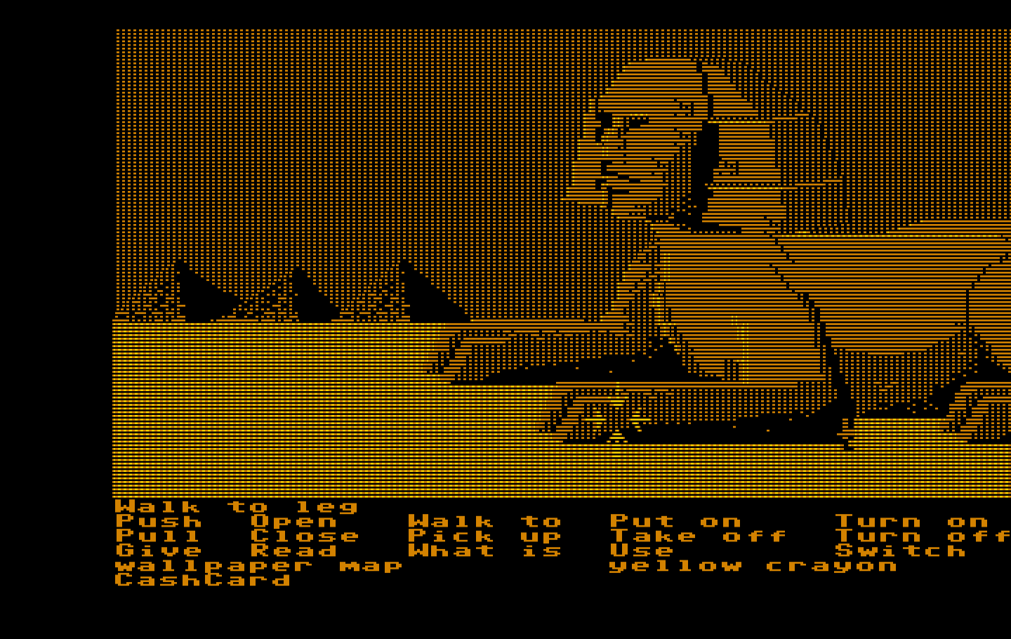 Zak McKracken and the Alien Mindbenders IBM PC/Compatibles Screenshot: A giant sphinx!