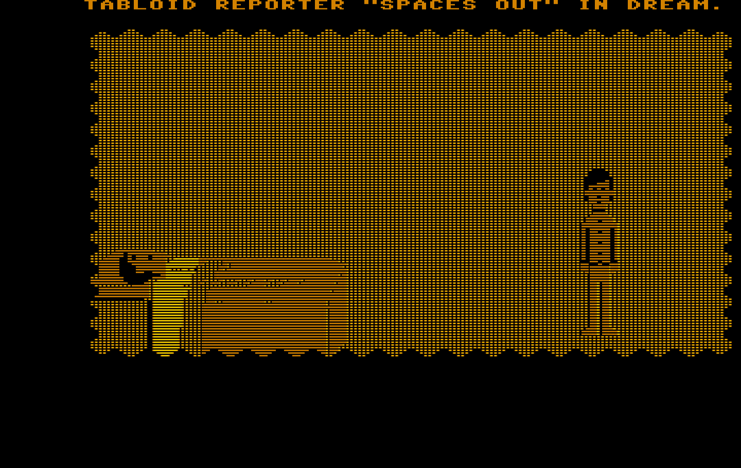 Zak McKracken and the Alien Mindbenders IBM PC/Compatibles Screenshot: Zak has a strange dream in the opening sequence.